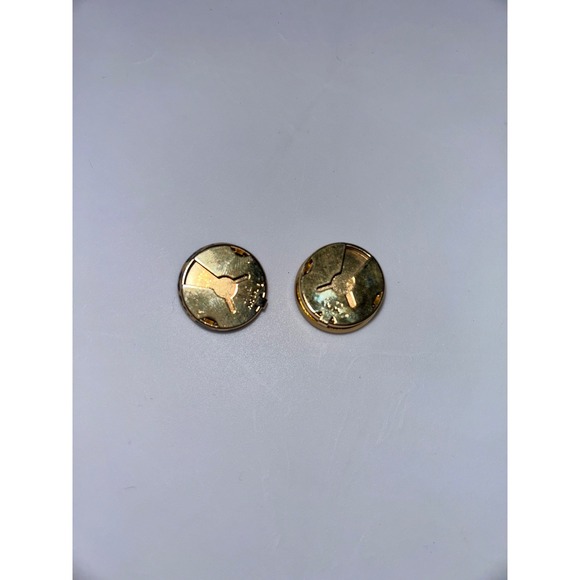 Vintage Gold Tone Buttons Set of‎ 2 Unique Textured Replacement Craft Sewing - Picture 3 of 5